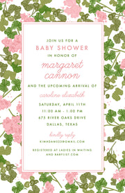 Pink Geranium Invitation