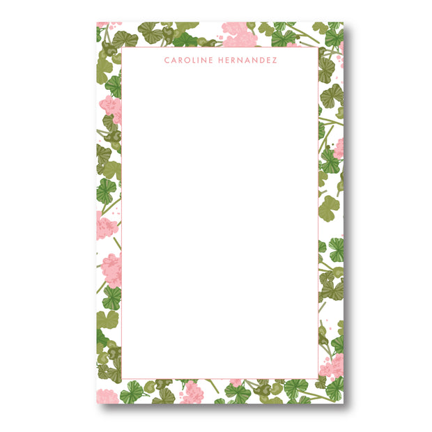 Pink Geranium Notepad