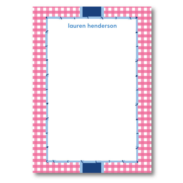 Pink Mini Check Notepad