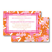 Pink Orange Floral Invitation