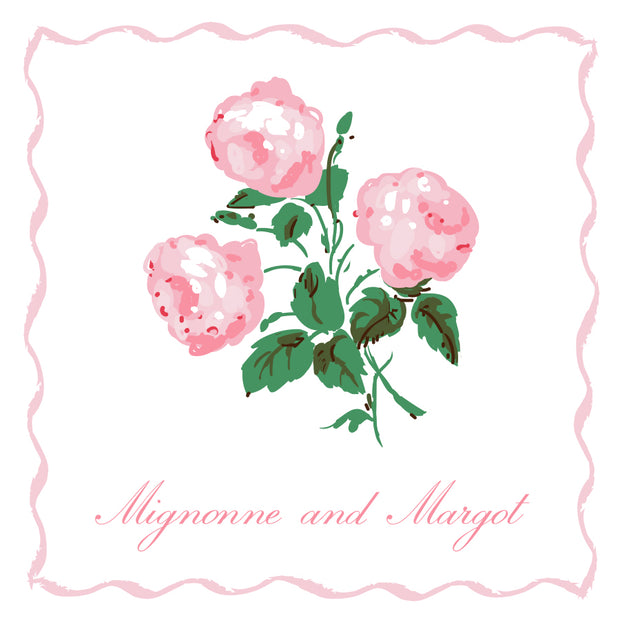 Pink Rose Bouquet Calling Card