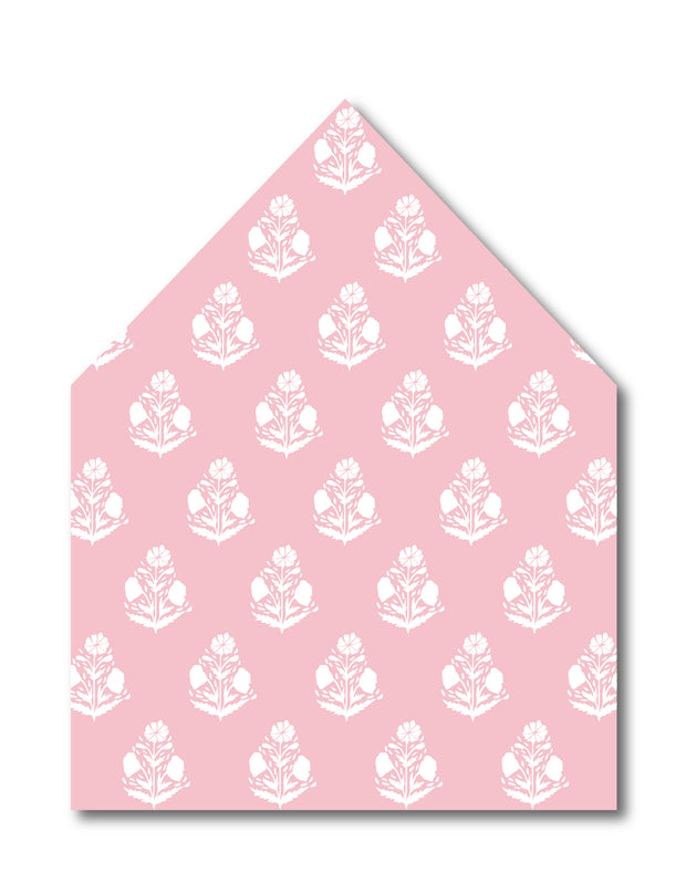 Pink Scallop Flower Envelope Liner