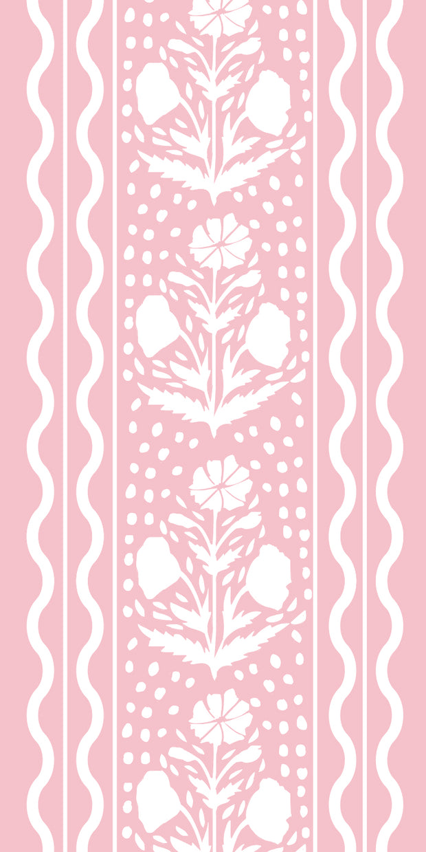 Pink Scallop Flower Gift Tag
