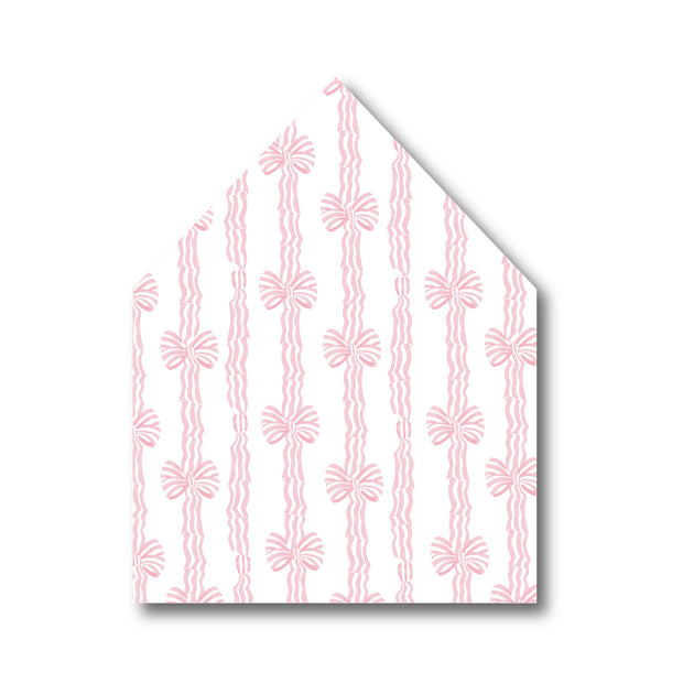 Pink Stripe Bow Envelope Liner
