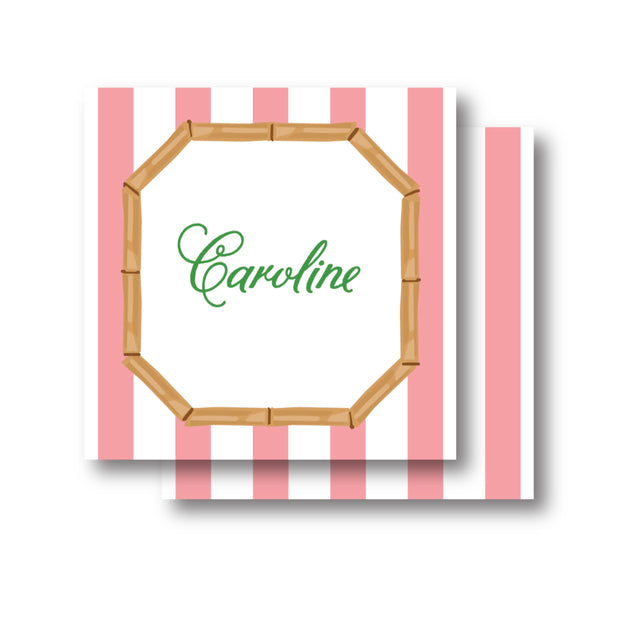 Pink Stripe Calling Card