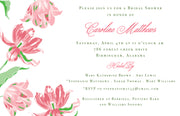 Pink Tulips Invitation - Landscape