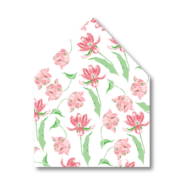 Pink Tulips Envelope Liner