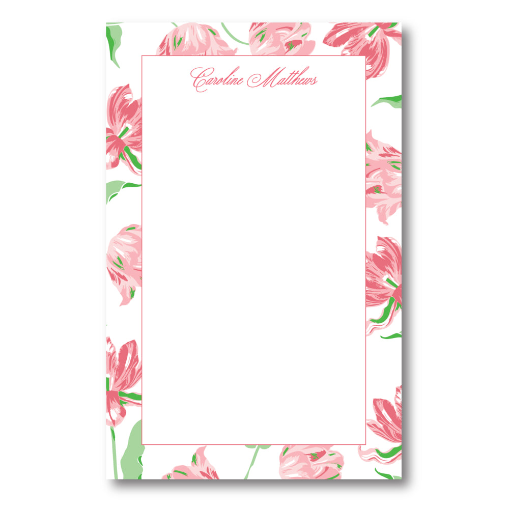 Pink Tulips Notepad – Sweet Caroline Designs