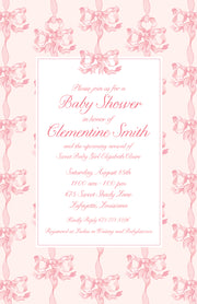 Pink Vintage Bows Invitation