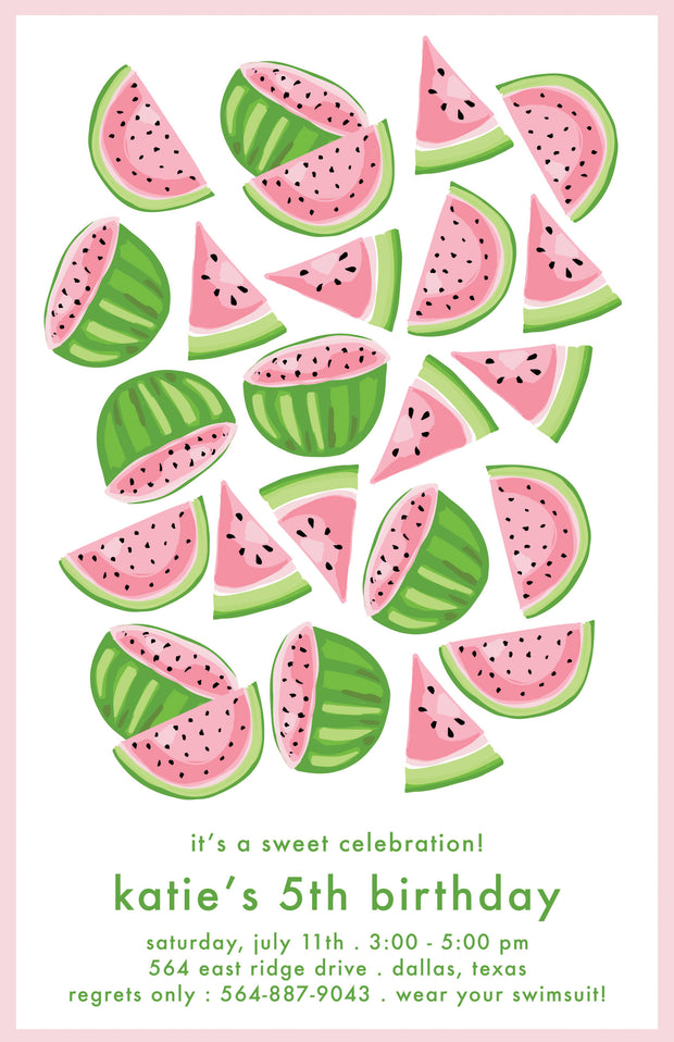 Pink Watermelon Invitation