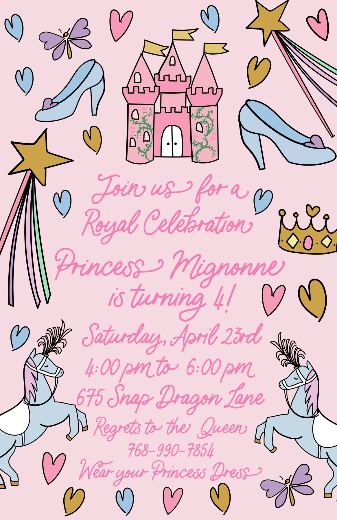 Princess Invitation – Sweet Caroline Designs