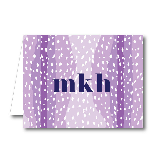Purple Spotty Folded Notecard