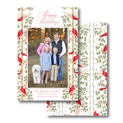 Red Birds - Portrait Christmas Card