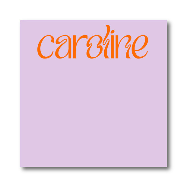 Retro Lavender/Orange Notepad