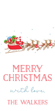 Santa Sleigh Gift Tag