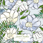 Spring Floral - Blue Calling Card