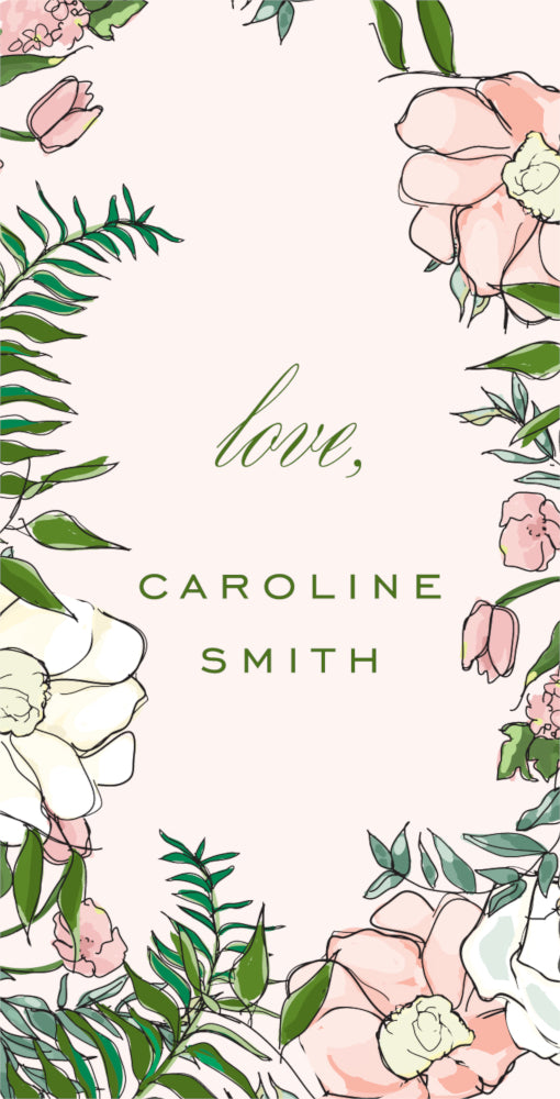 Spring Floral - Pink Gift Tag