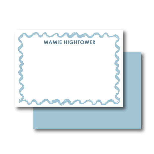 Squiggle Blue Stationery