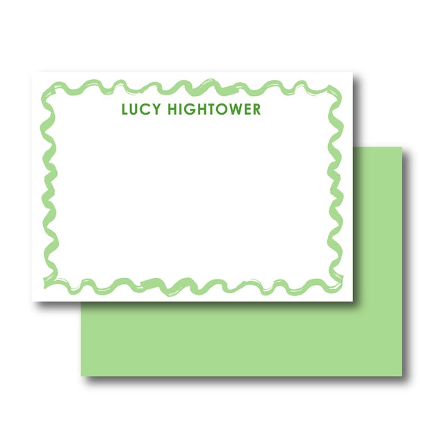 Squiggle Green Stationery