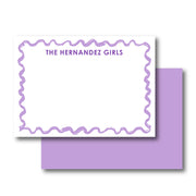 Squiggle Purple Stationery