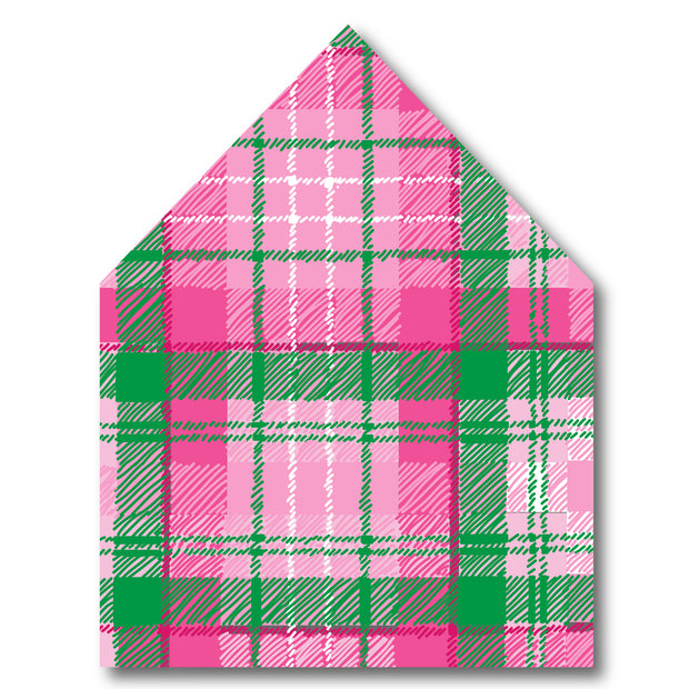 Vintage Pink Santa Envelope Liner