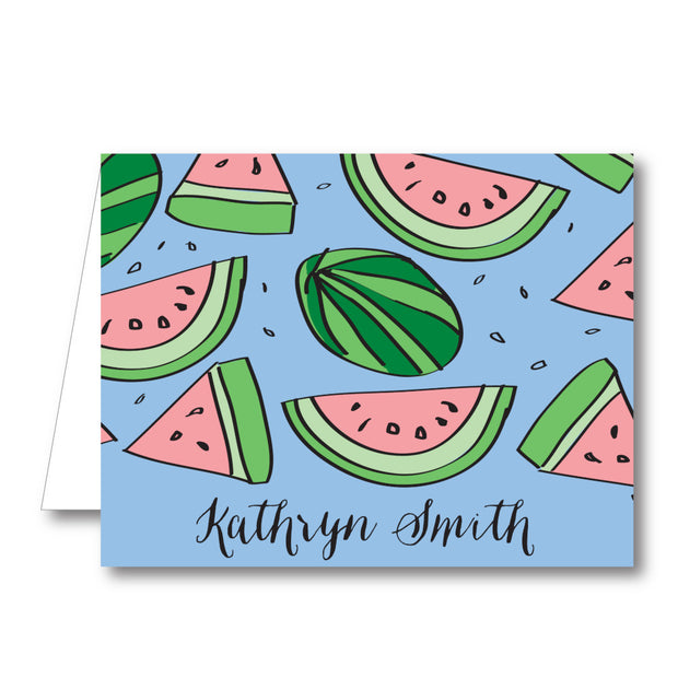 Watermelon Folded Notecard
