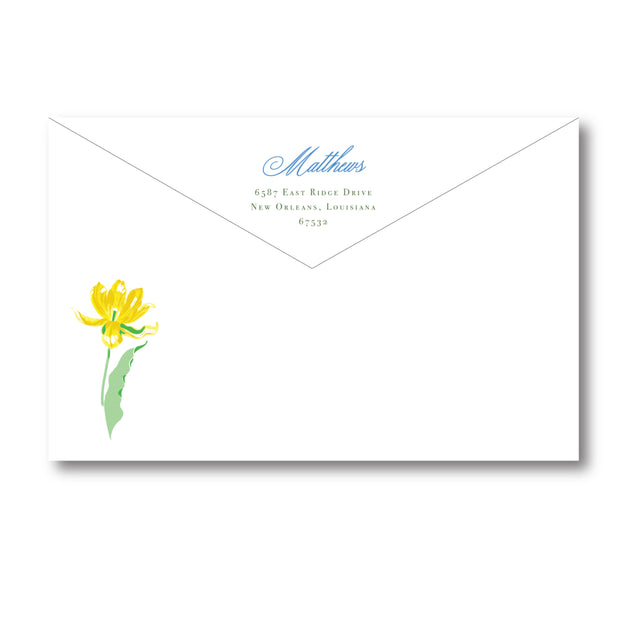 Yellow Tulips Return Address