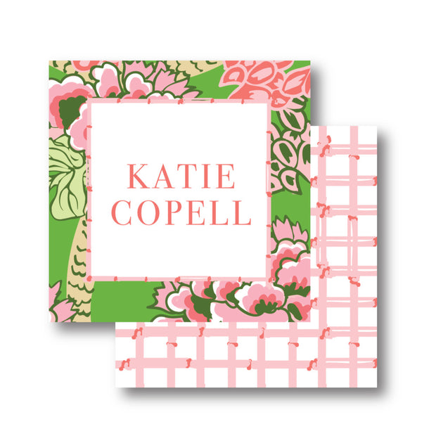 Pink Chinoiserie Calling Card