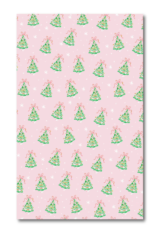 Pink Vintage Tree Gift Wrap