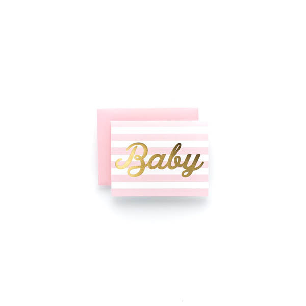 Baby Girl Stripe Greeting Card