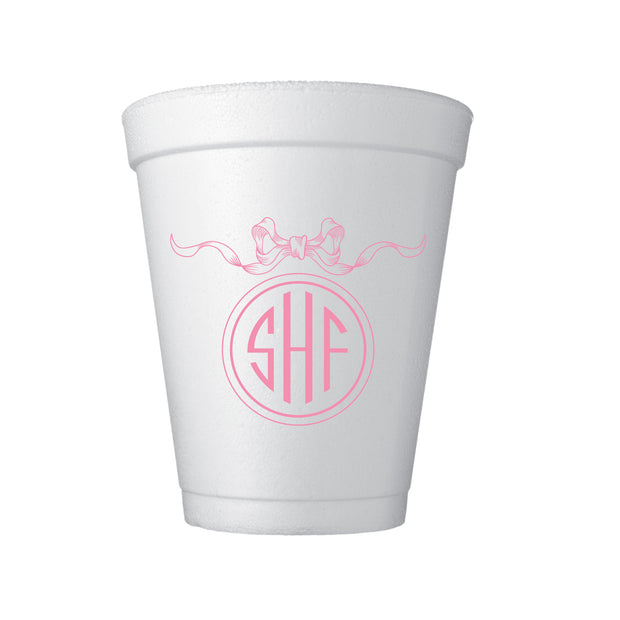 Girl Bow Monogram Cup