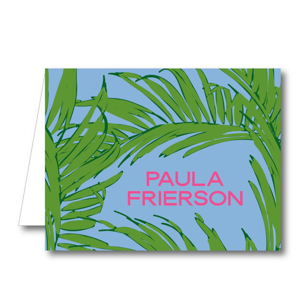Green Palms Folded Notecard