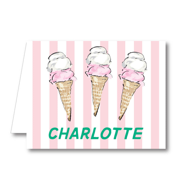 Ice Cream Folded Notecard