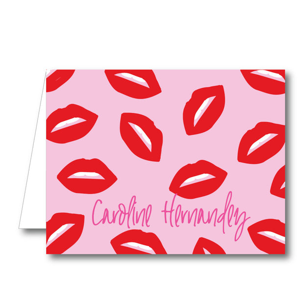 Lips Folded Notecard