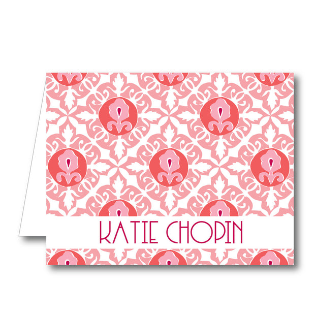 Pink Geo Folded Notecard