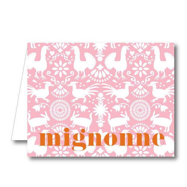 Pink Otomi Folded Notecard